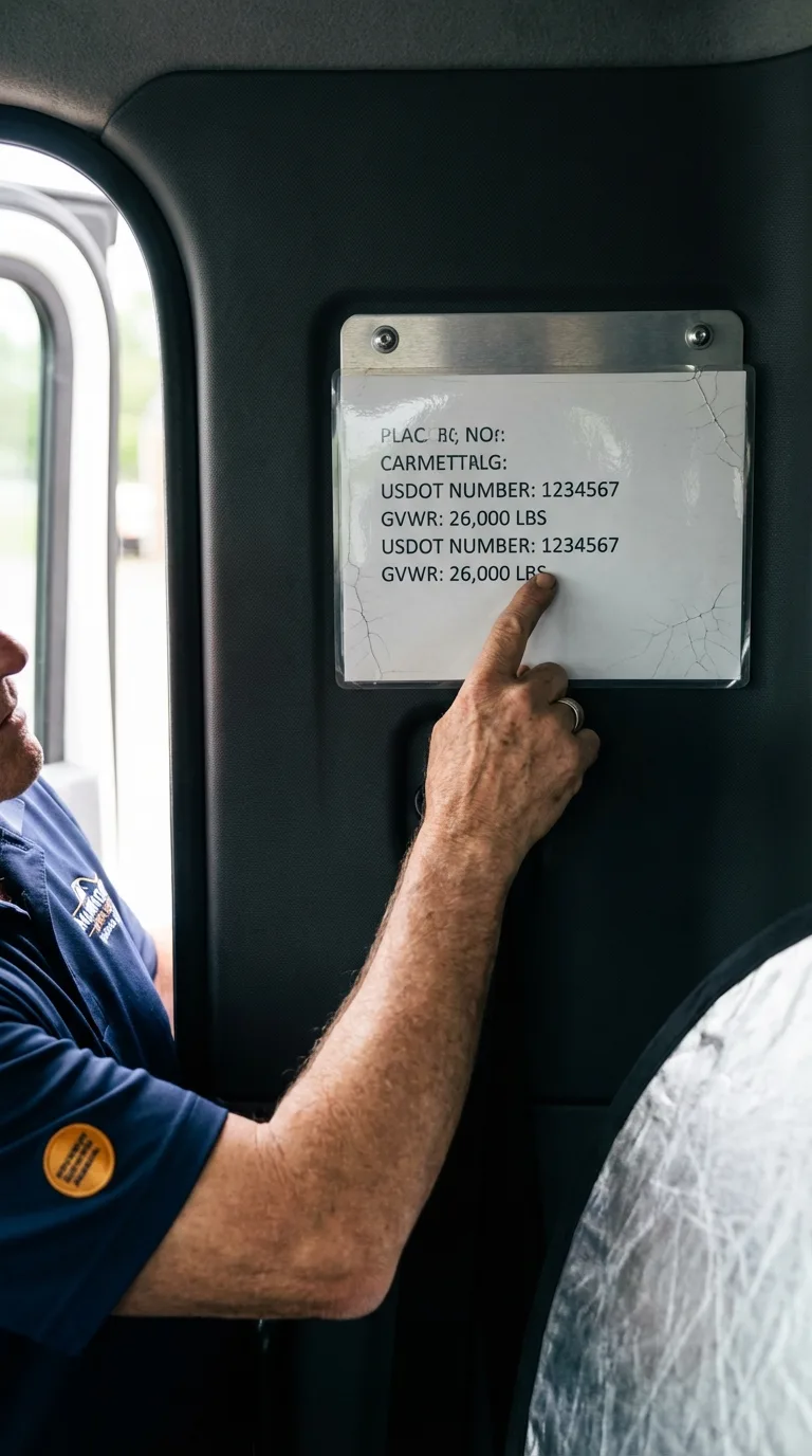 USDOT licensing placard verification in Beaufort